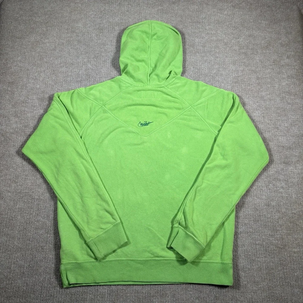 Vintage Nike Hoodie Sweatshirt‎ Womens L Green Lightwight Logo Athletic Dept Y2K